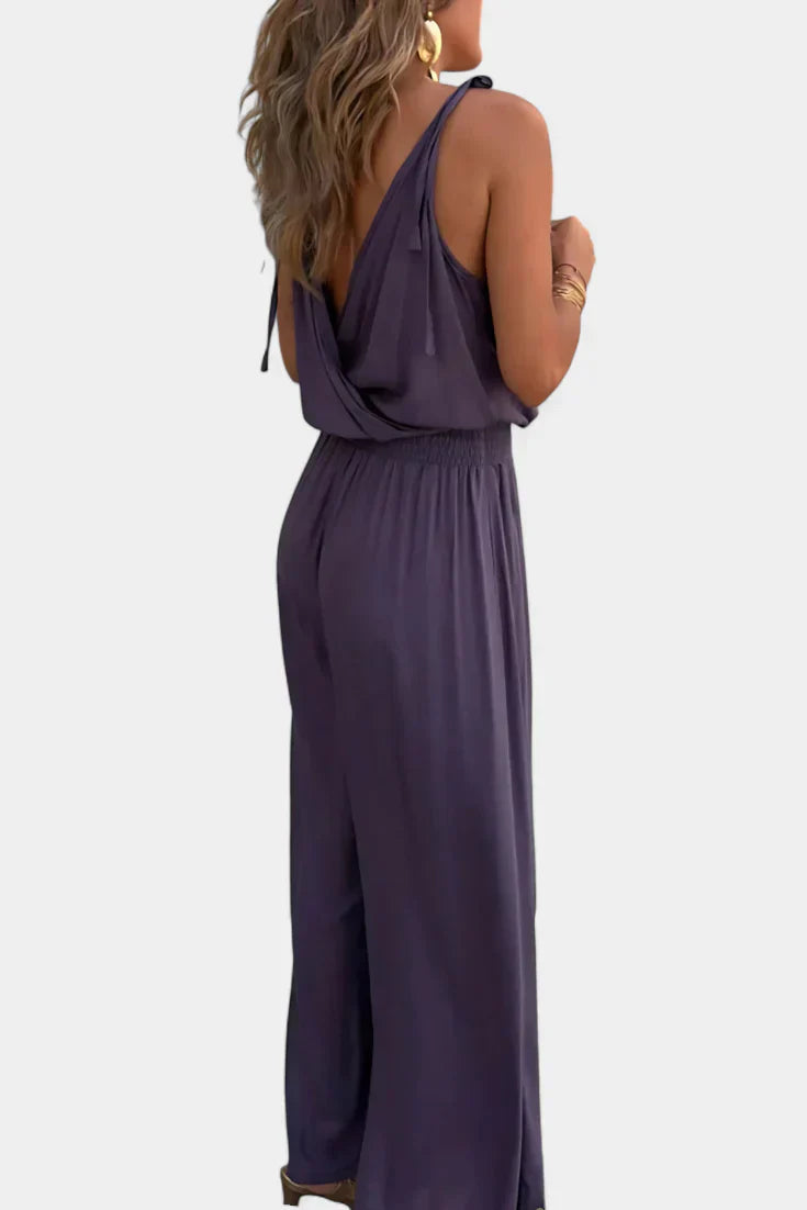 Donatila | Open-Leg Jumpsuit with Gold Detail
