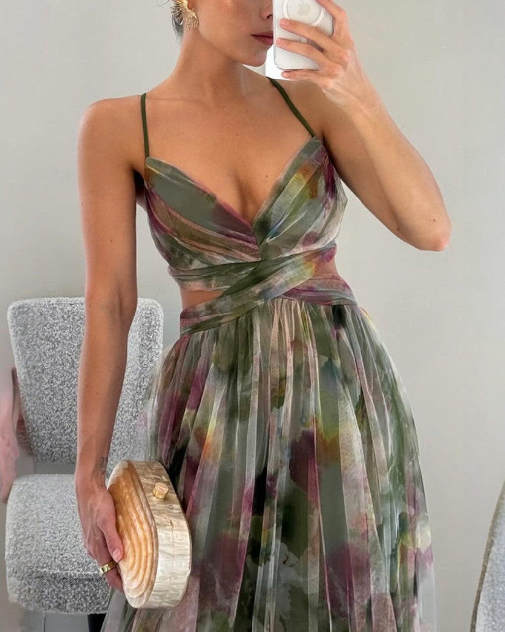 Giselle Floral Chiffon Maxi Dress