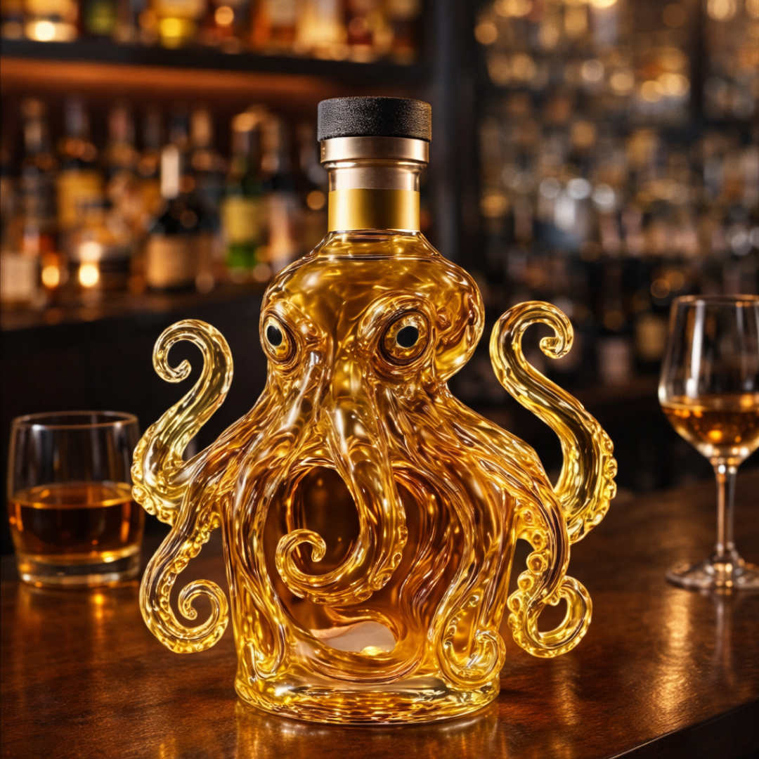 Whiskey Bottles - Octopus Edition