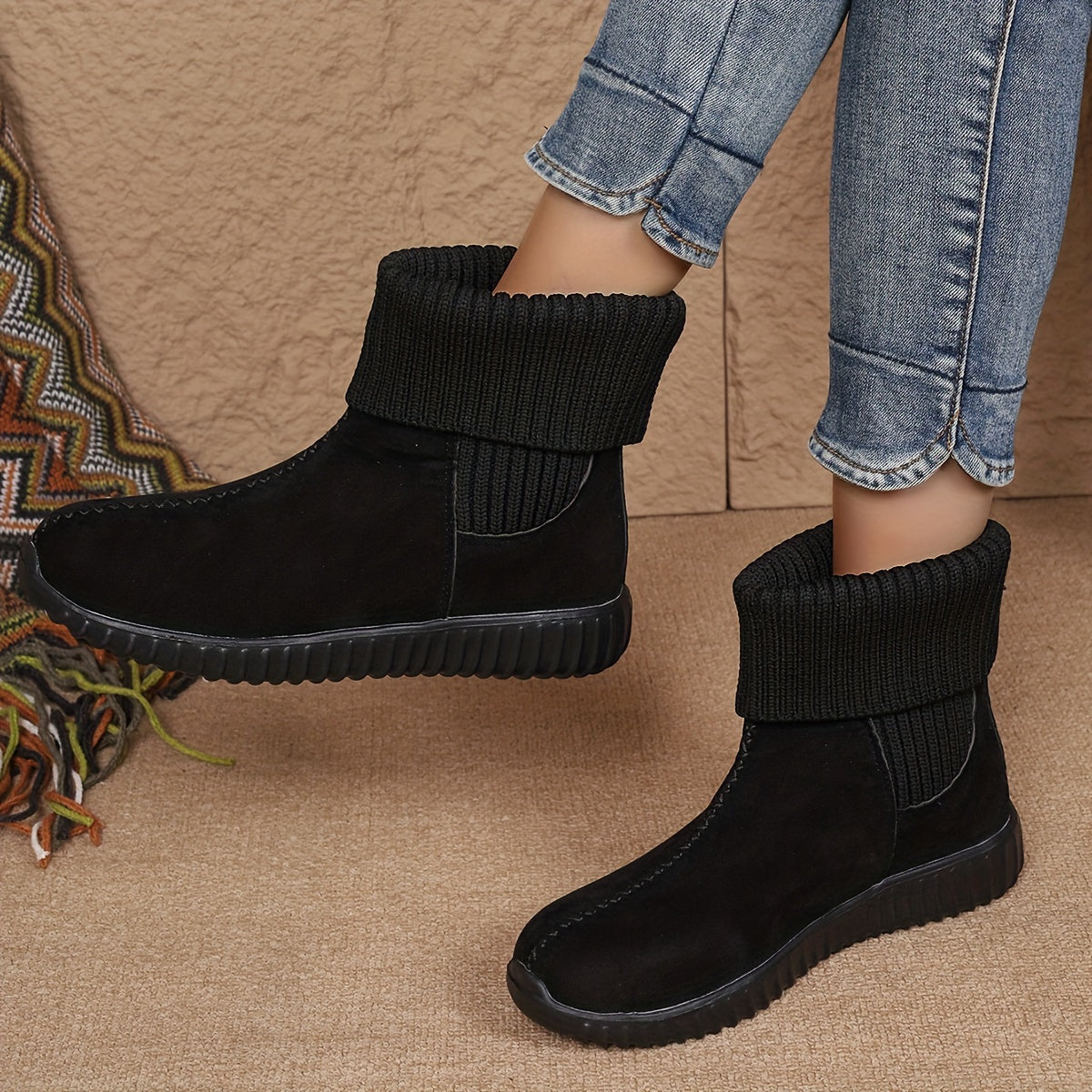 🔥Última promoción: 50 % de descuento. Botines de mujer de moda en color liso.