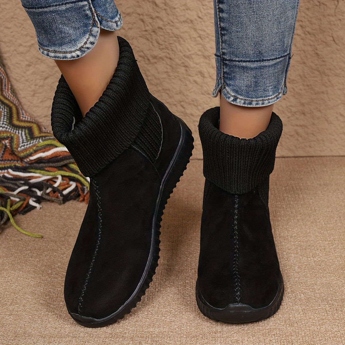 🔥Última promoción: 50 % de descuento. Botines de mujer de moda en color liso.