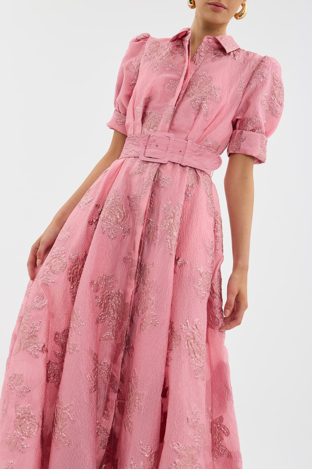 Aria | Puff Sleeve Midi Dress