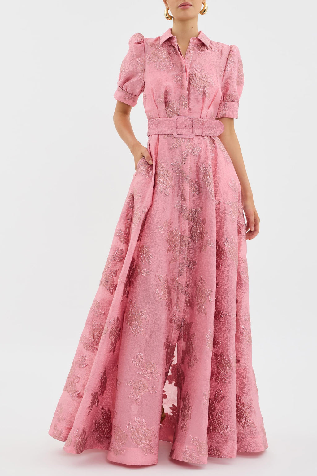 Aria | Puff Sleeve Midi Dress