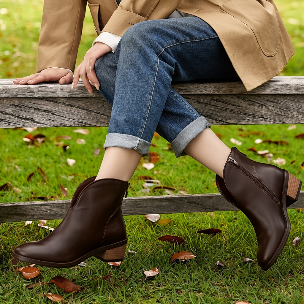 Ann - Botines de lujo con tacón bajo