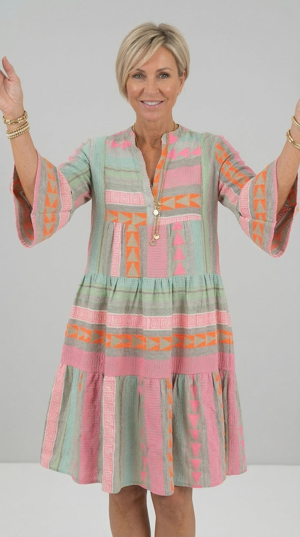 Lucy | Patterned Flowing Midi Dress