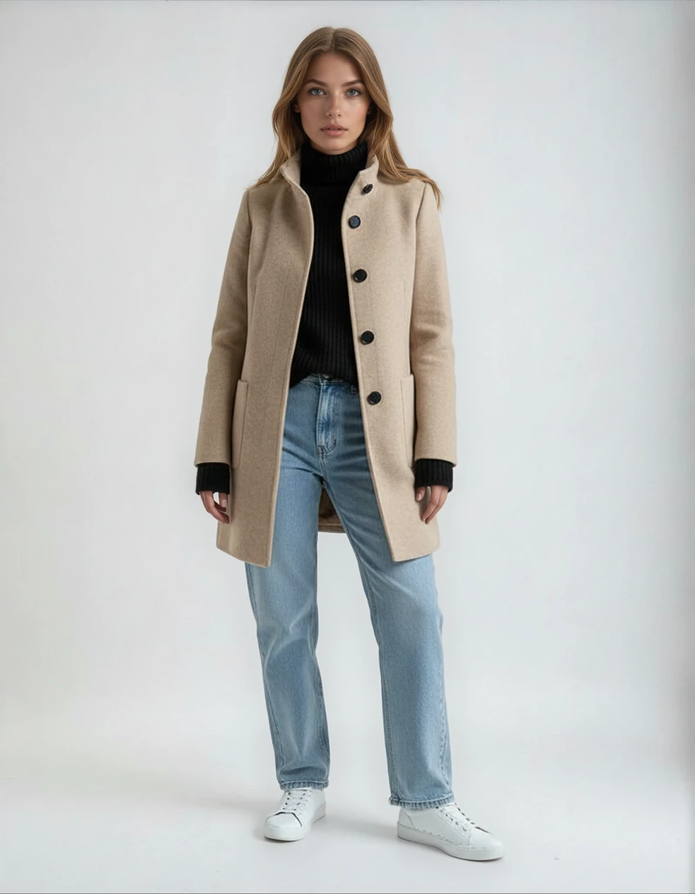 Helena -  Abrigo de  cuello alto