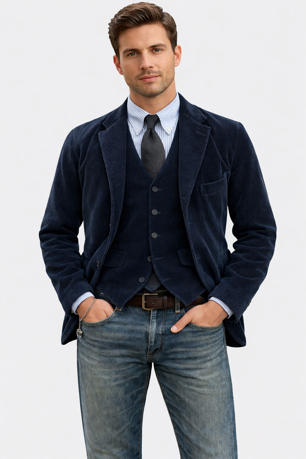 Montiel | Conjunto de Blazer y Chaleco Elegante