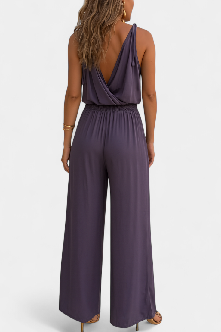 Donatila | Open-Leg Jumpsuit with Gold Detail