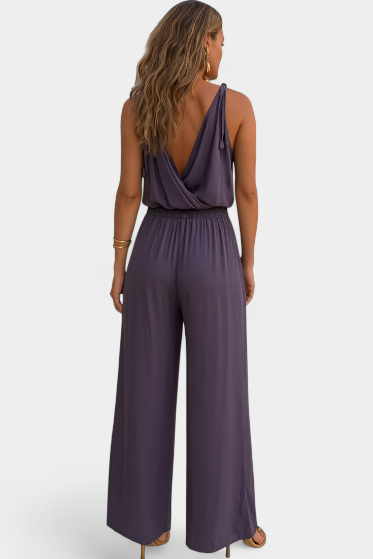 Donatila | Open-Leg Jumpsuit with Gold Detail