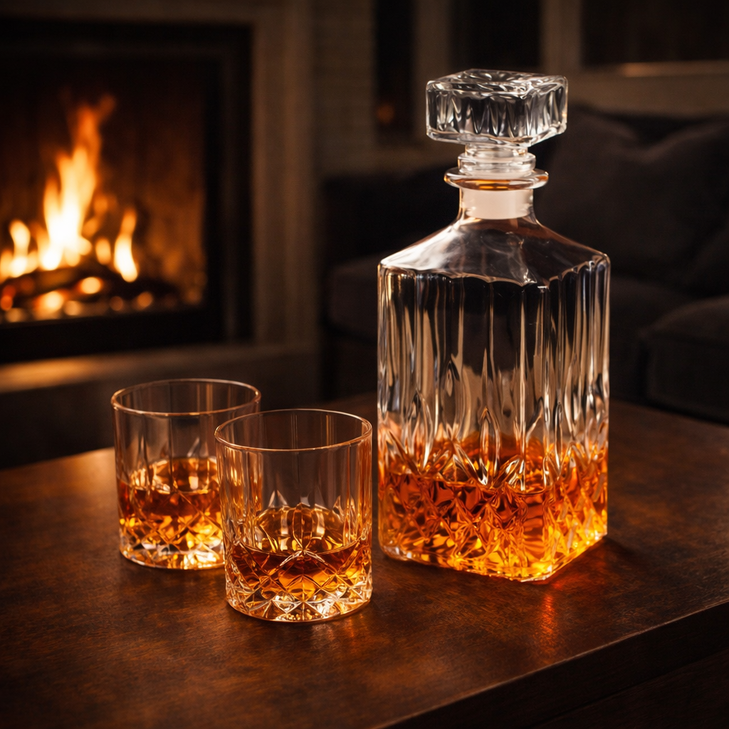 Whiskey Bottles - Bottle and Glass Set