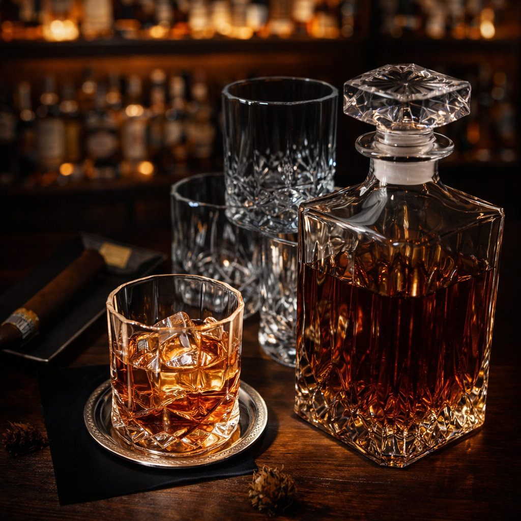 Whiskey Bottles - Bottle and Glass Set