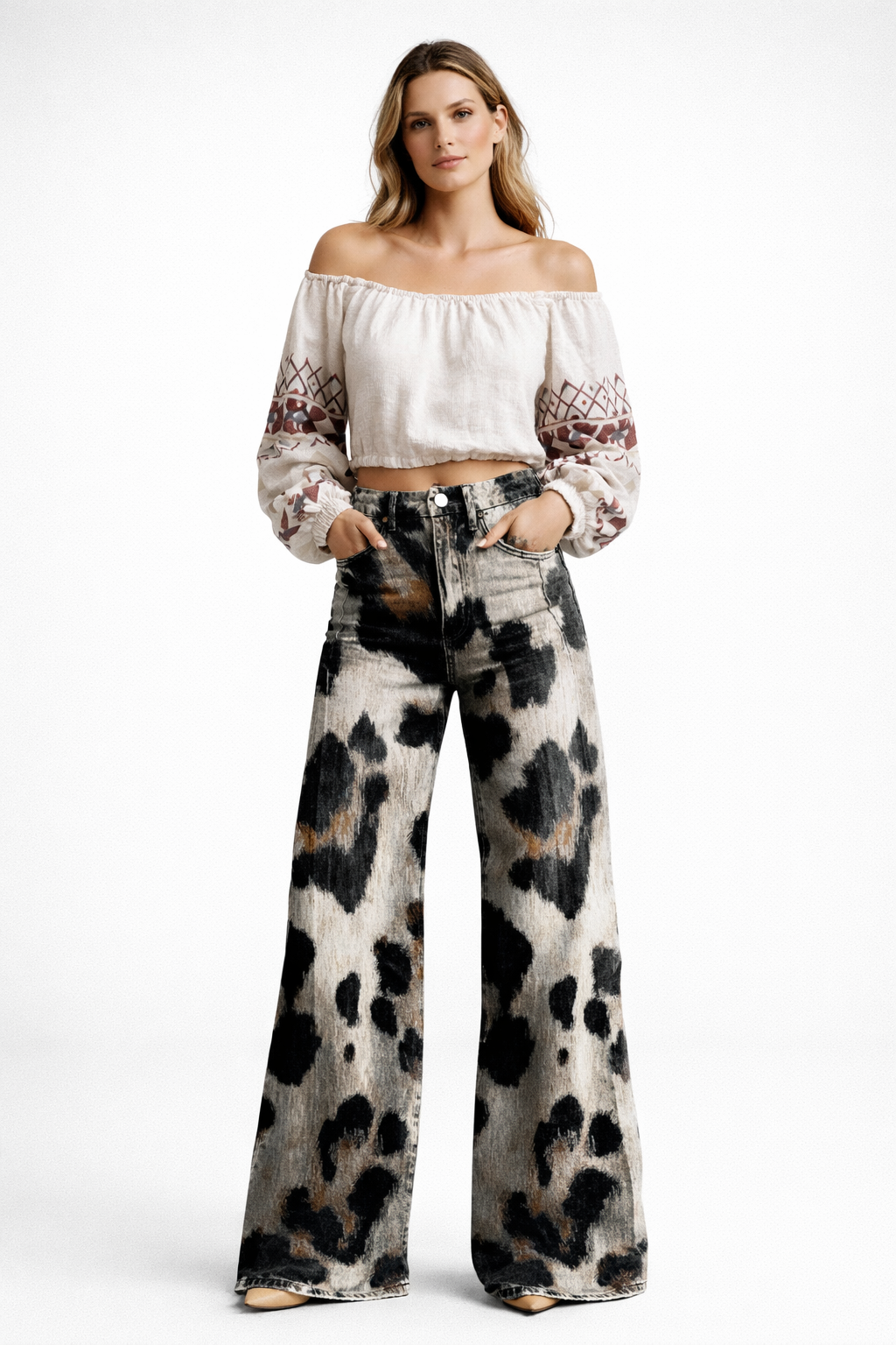 Rosa - Pantalón estilo  vintage