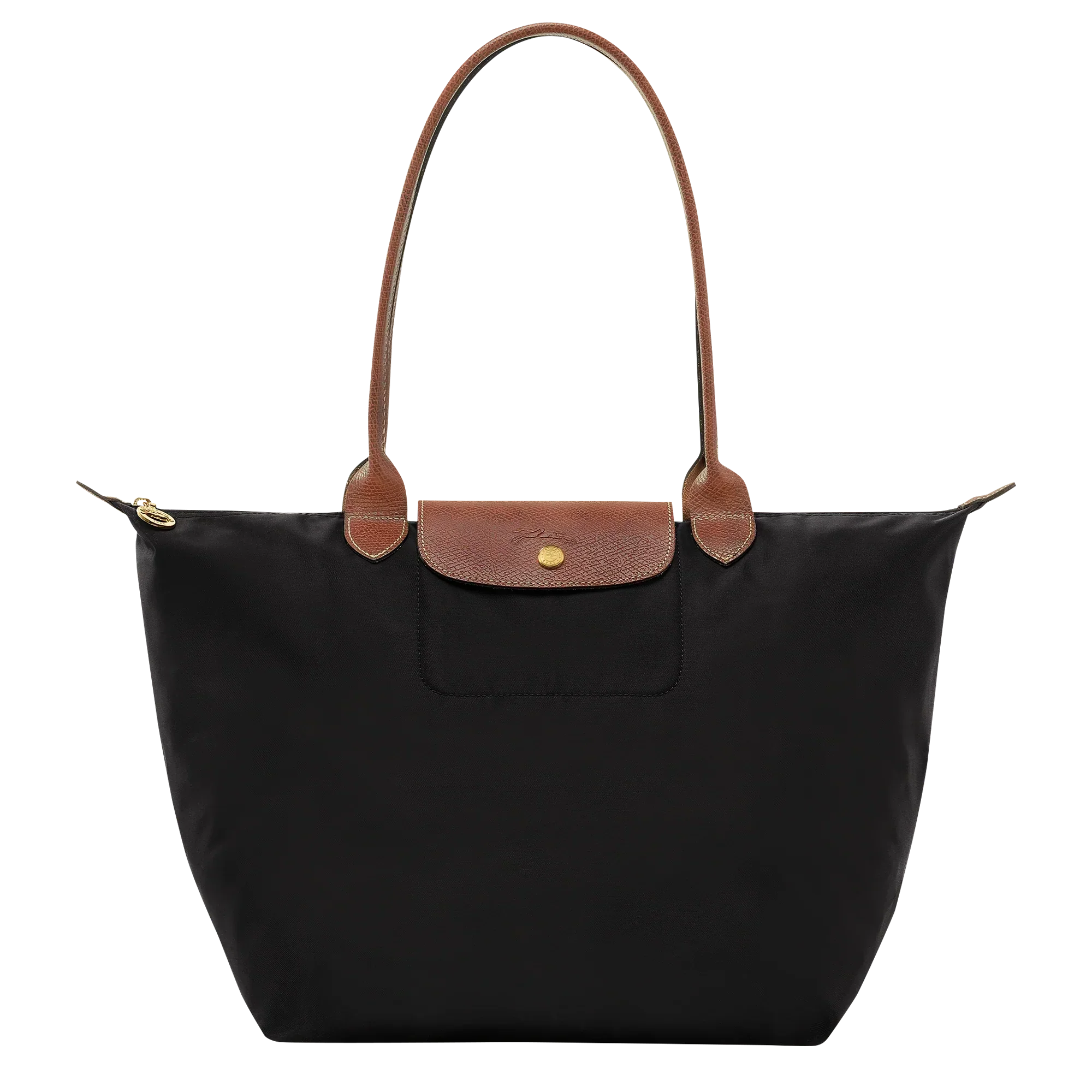 Lether Bag — Large Foldable Tote Bag, Black