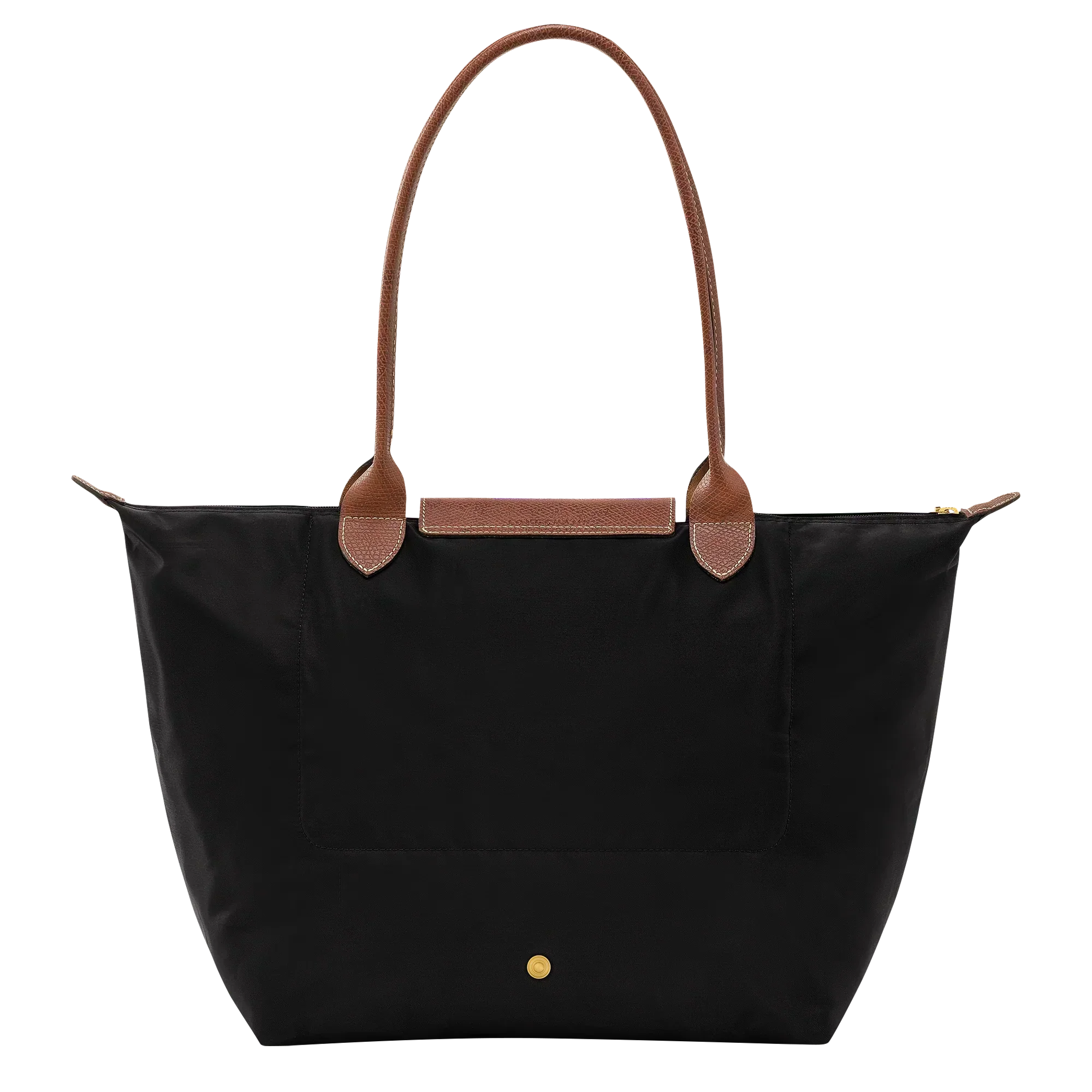 Lether Bag — Large Foldable Tote Bag, Black