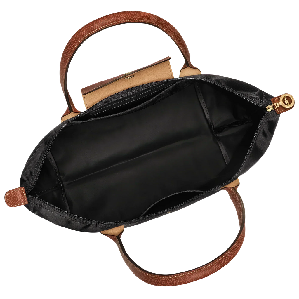 Lether Bag — Large Foldable Tote Bag, Black