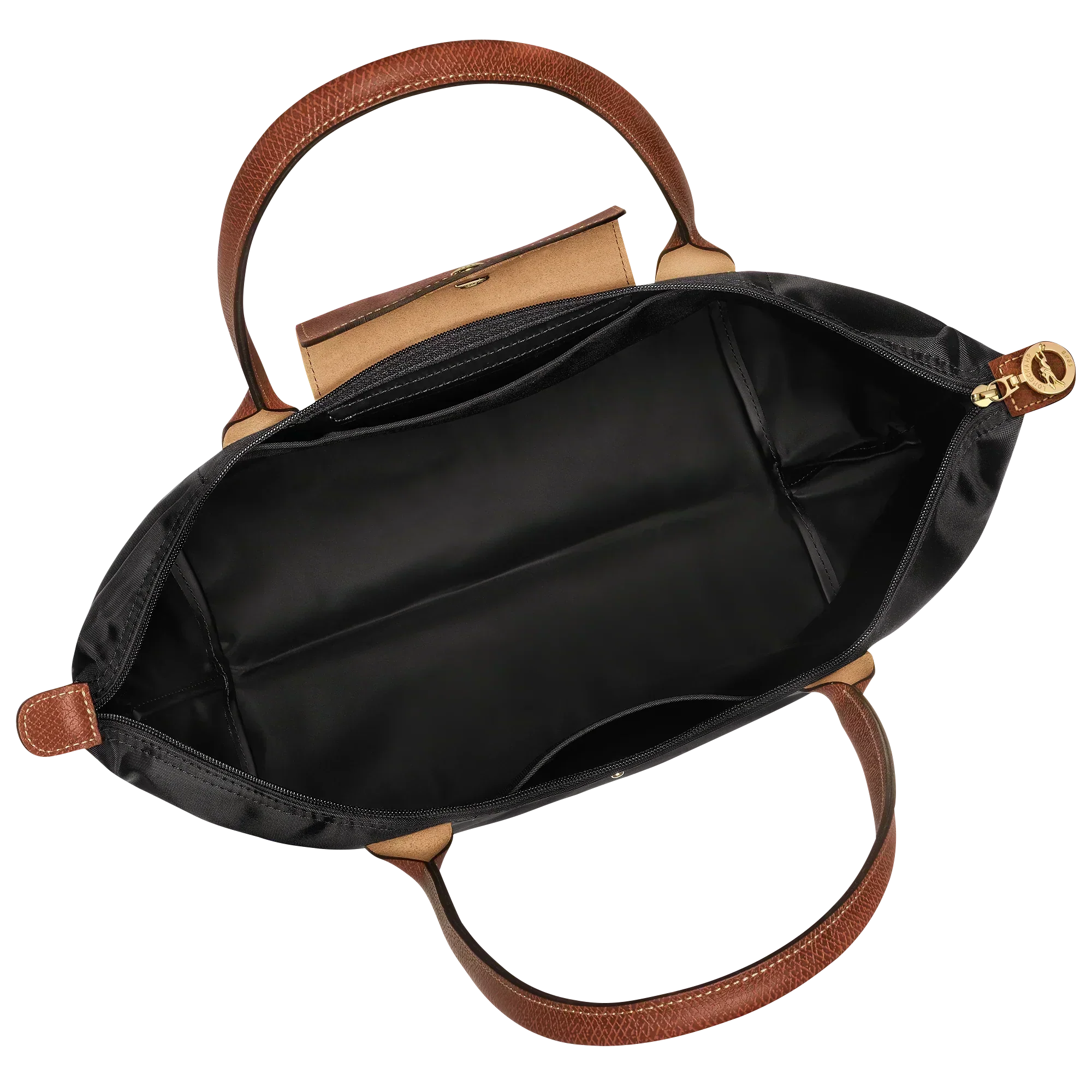 Lether Bag — Large Foldable Tote Bag, Black