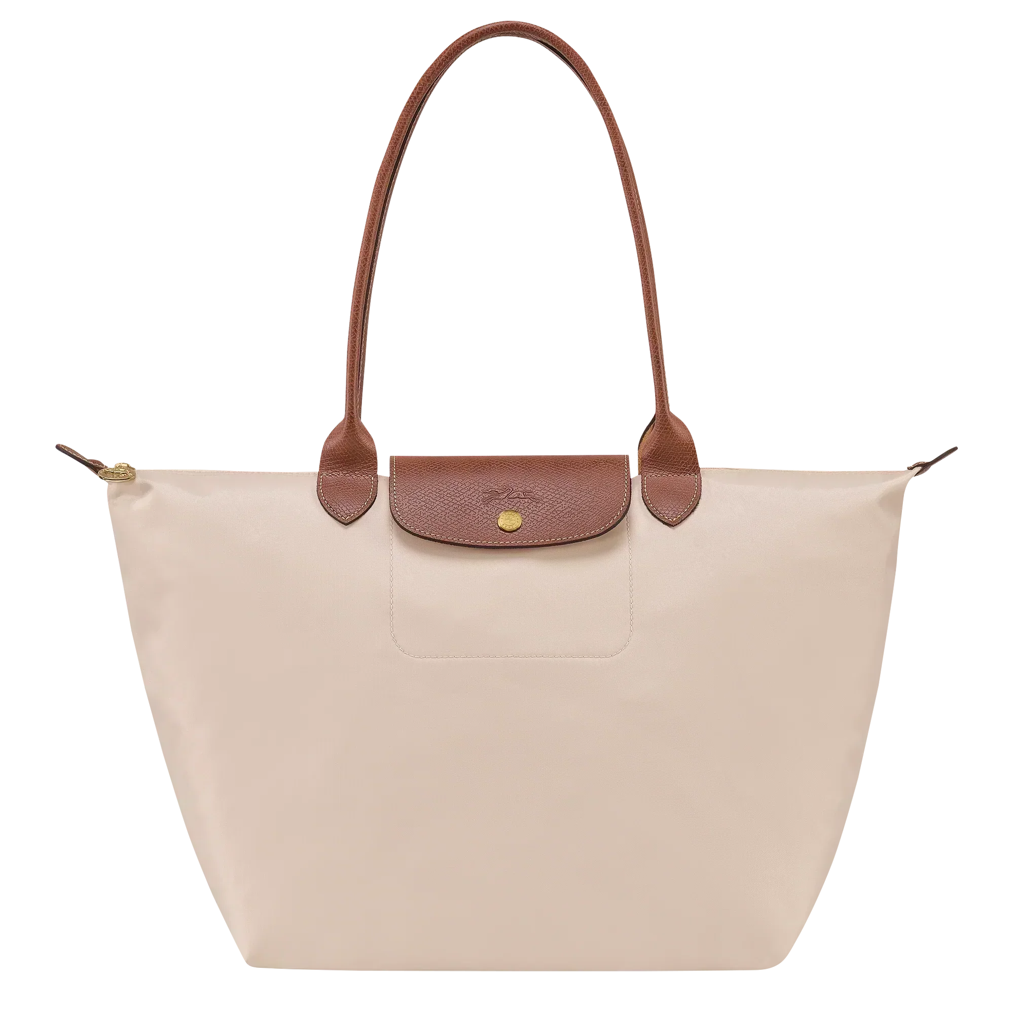 Lether Bag — Large Foldable Tote Bag, Cream
