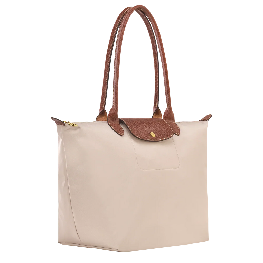 Lether Bag — Large Foldable Tote Bag, Cream
