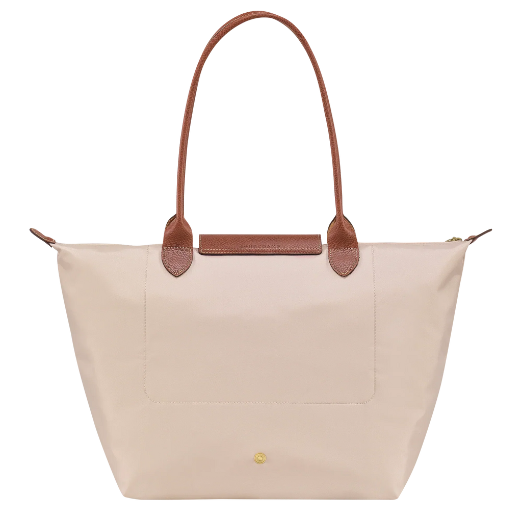 Lether Bag — Large Foldable Tote Bag, Cream