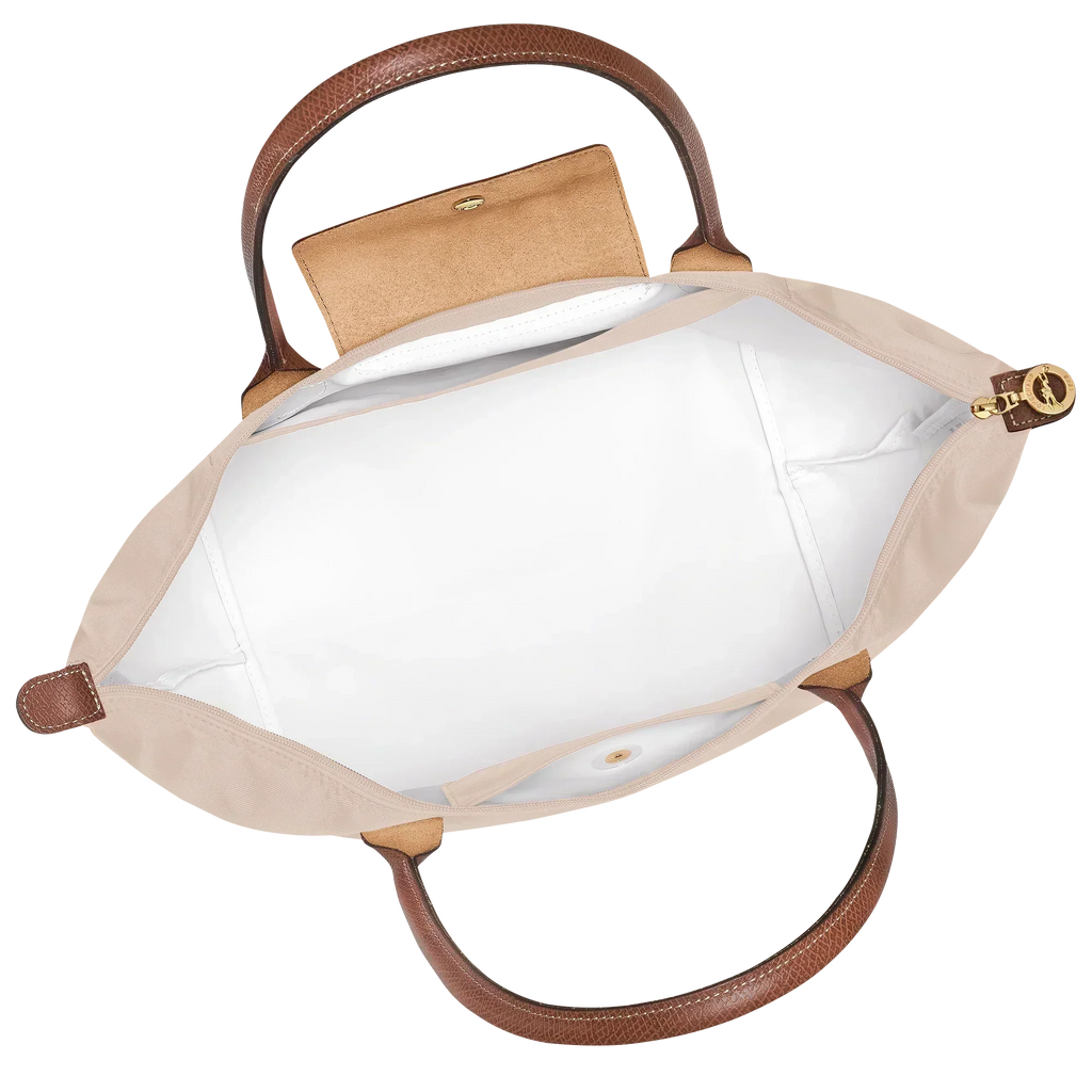 Lether Bag — Large Foldable Tote Bag, Cream