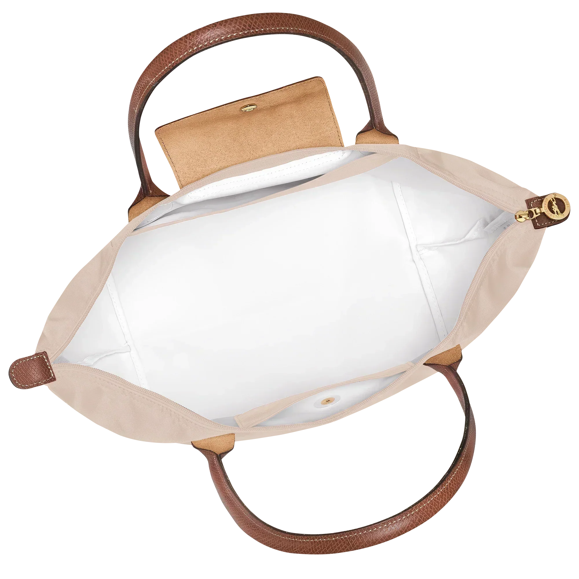 Lether Bag — Large Foldable Tote Bag, Cream