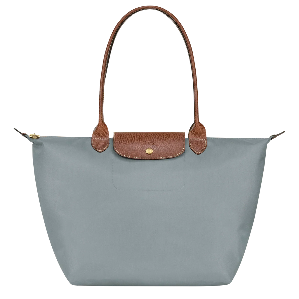 Lether Bag — Large Foldable Tote Bag, Grey