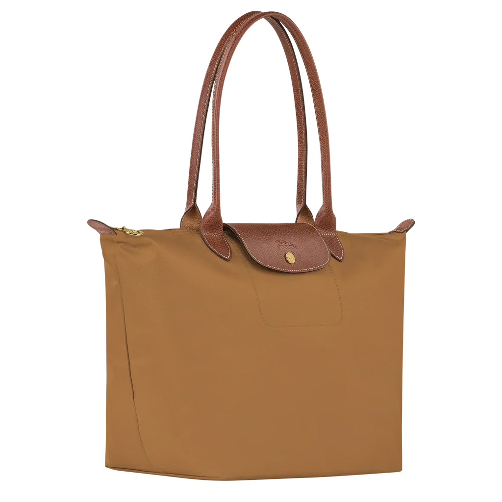 Lether Bag  — Large Foldable Tote Bag, Camel