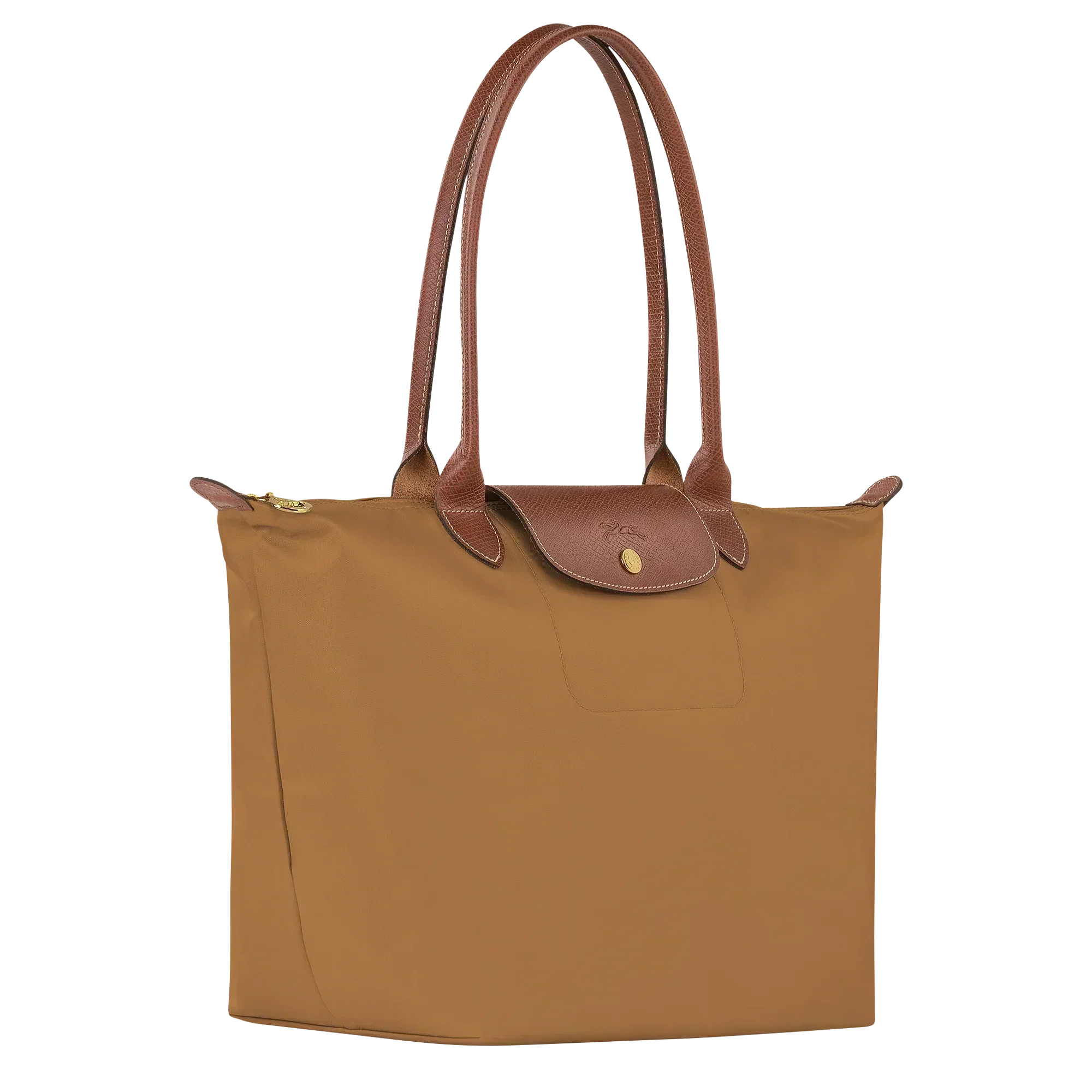 Lether Bag  — Large Foldable Tote Bag, Camel