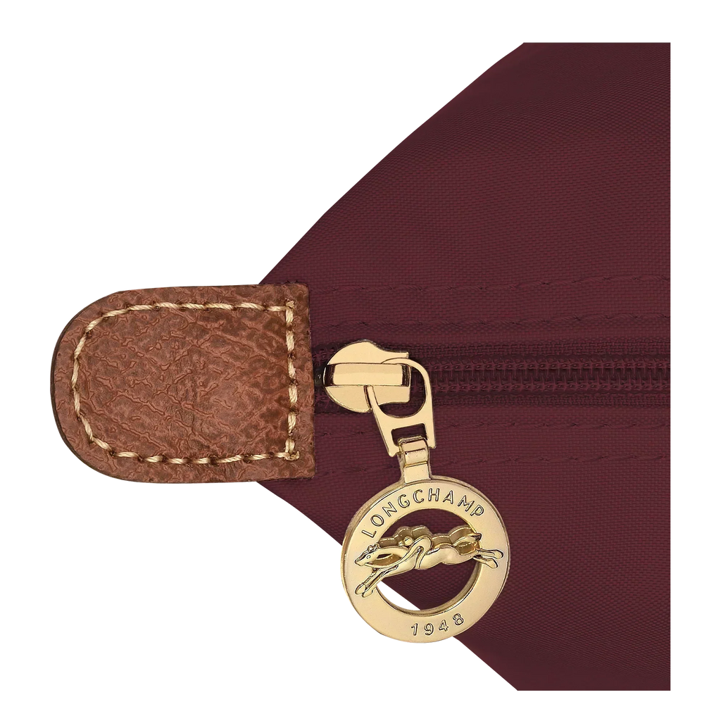 Lether Bag — Large Foldable Tote Bag, Burgundy