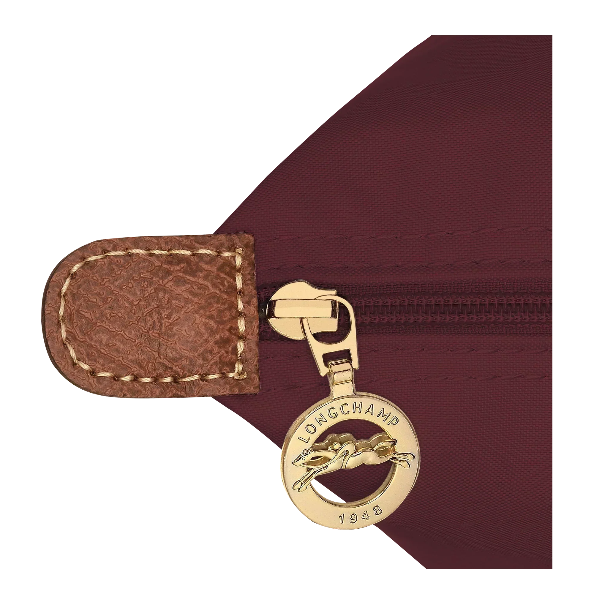 Lether Bag — Large Foldable Tote Bag, Burgundy