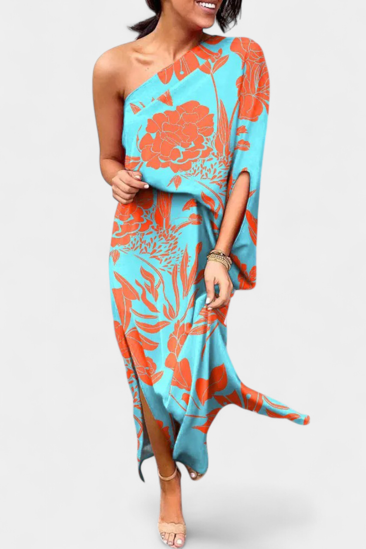 Carlena One-Shoulder Floral Dress