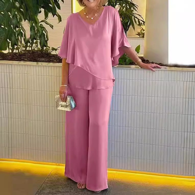 Martha | Co-ord Set Two-Piece With Trousers Wide-Leg