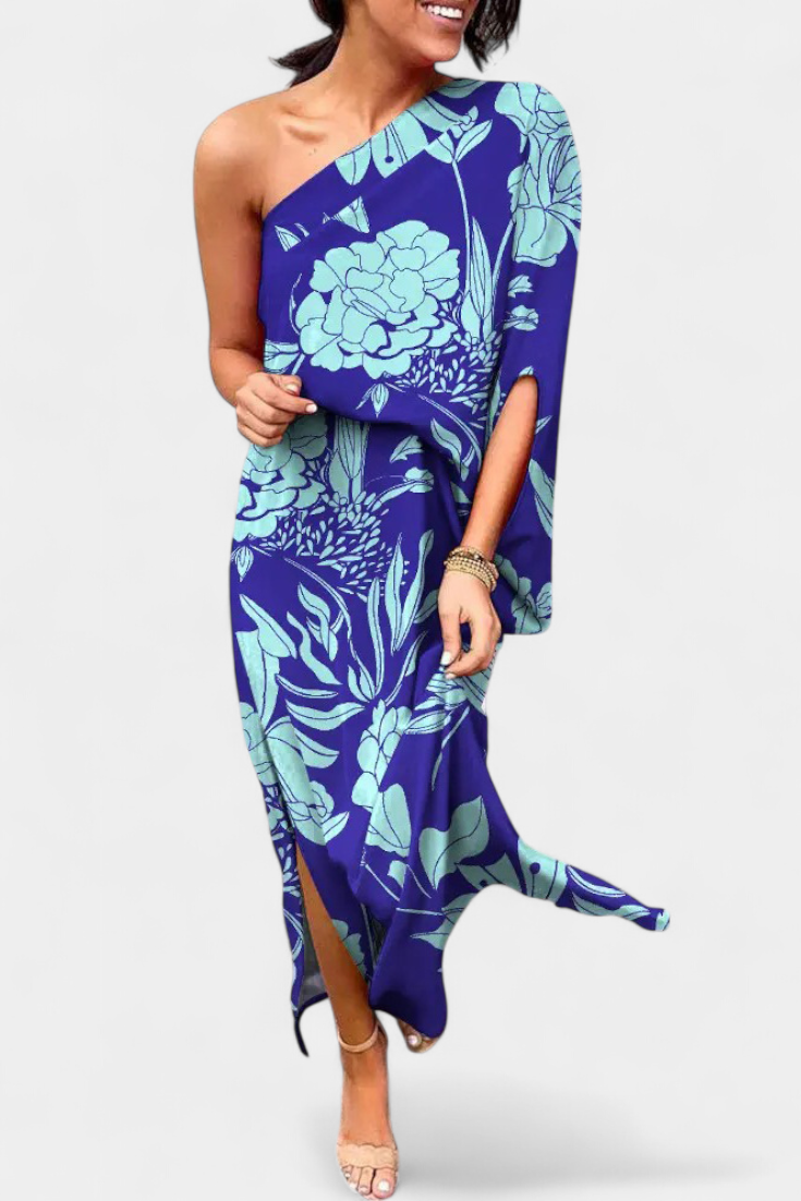 Carlena One-Shoulder Floral Dress