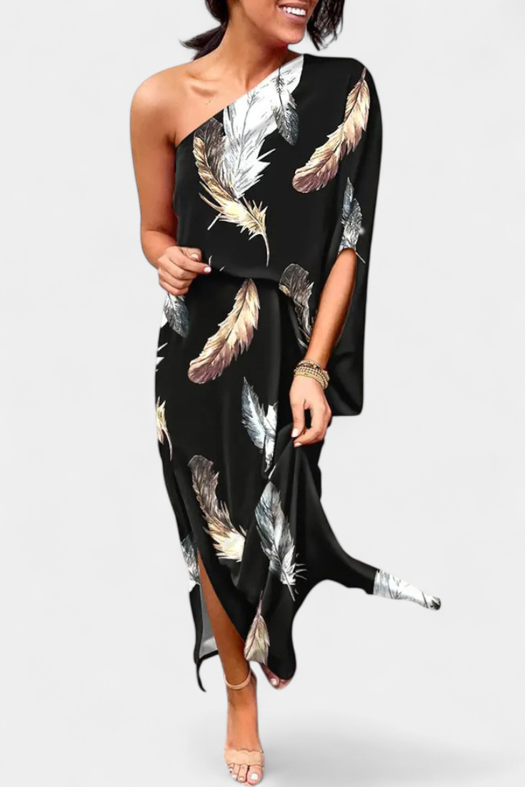 Carlena One-Shoulder Floral Dress