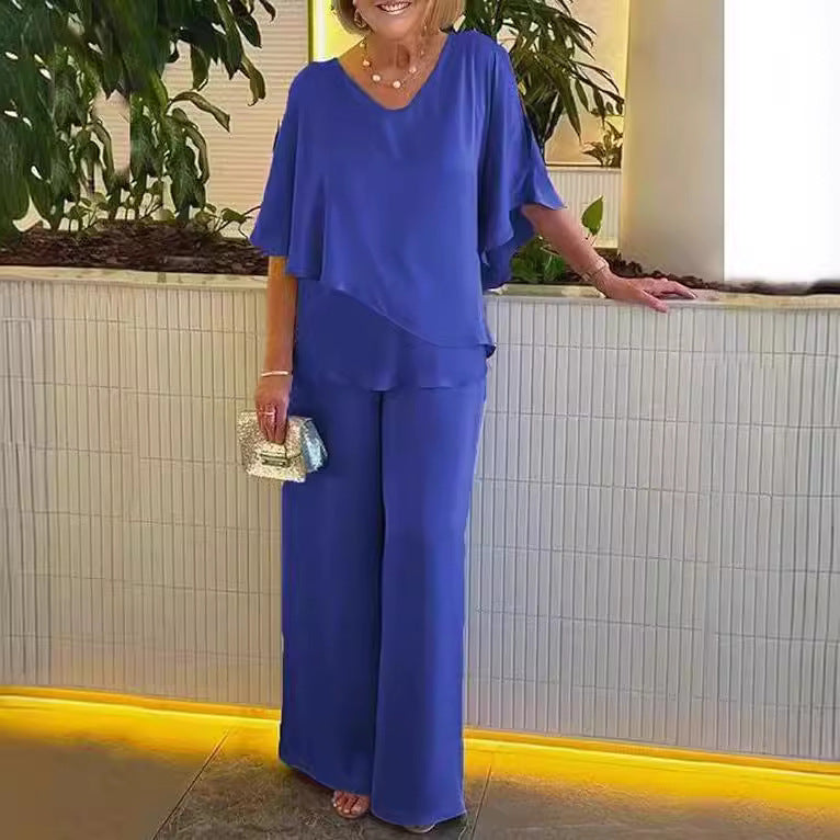 Martha | Co-ord Set Two-Piece With Trousers Wide-Leg