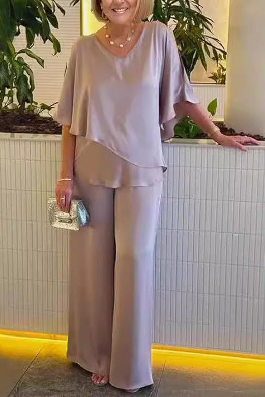 Martha | Co-ord Set Two-Piece With Trousers Wide-Leg