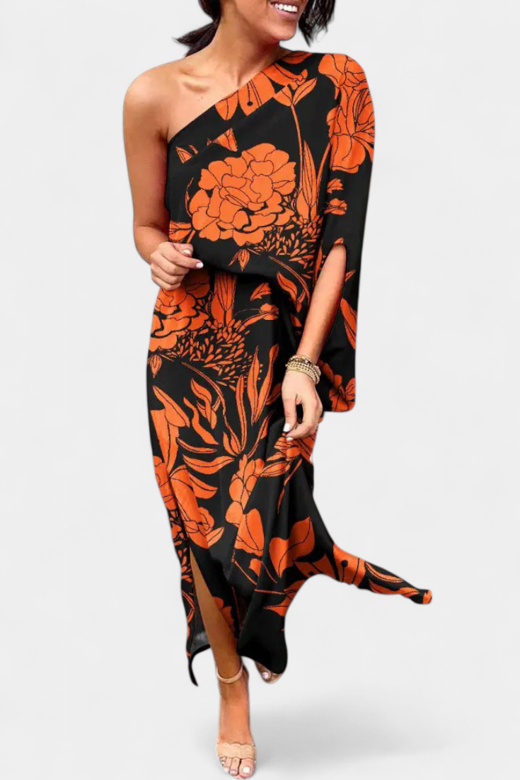 Carlena One-Shoulder Floral Dress