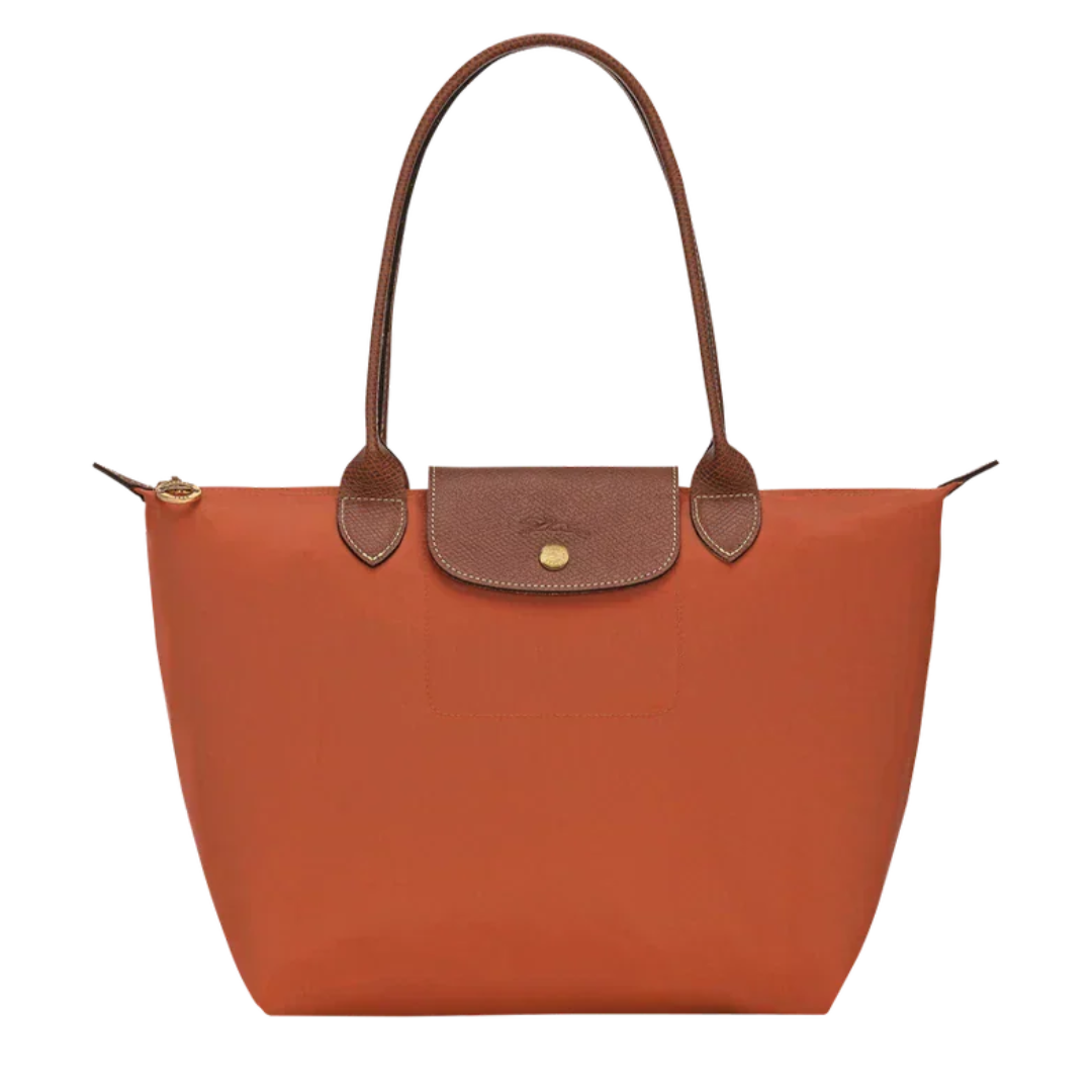 Lether Bag — Large Foldable Tote Bag, Orange