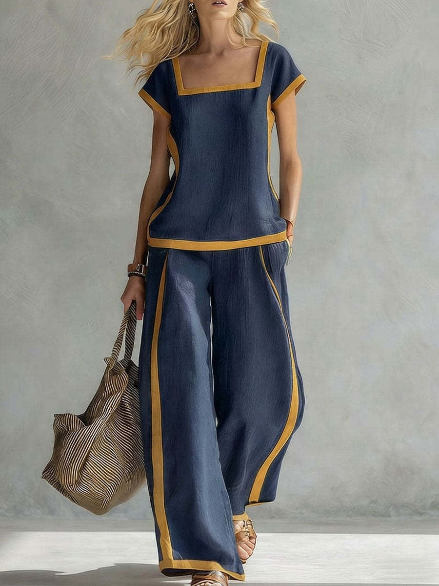 Linen Co-ord Set Elegant Two-Piece