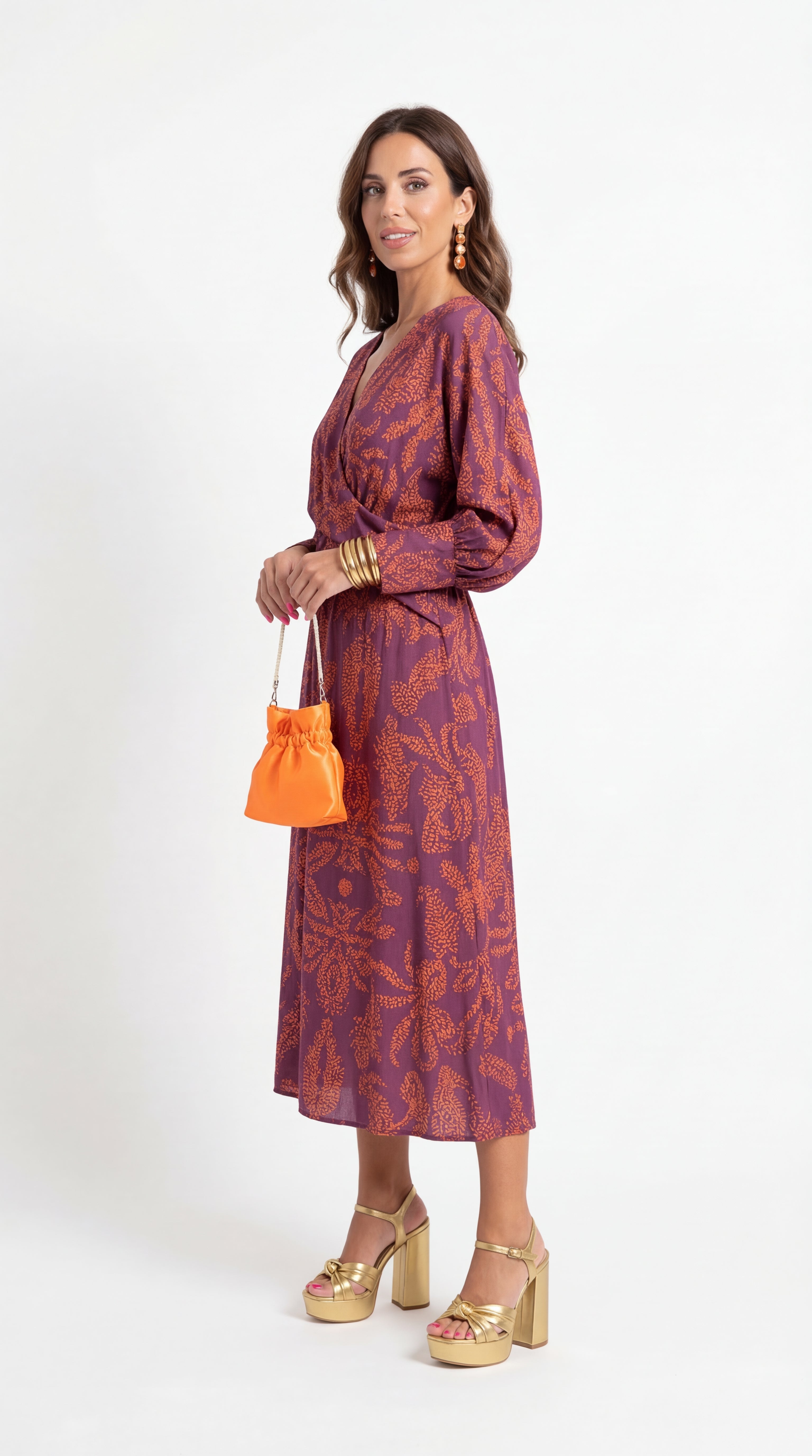 Isadora™ | Elegant Midi Dress with a Delicate Prin