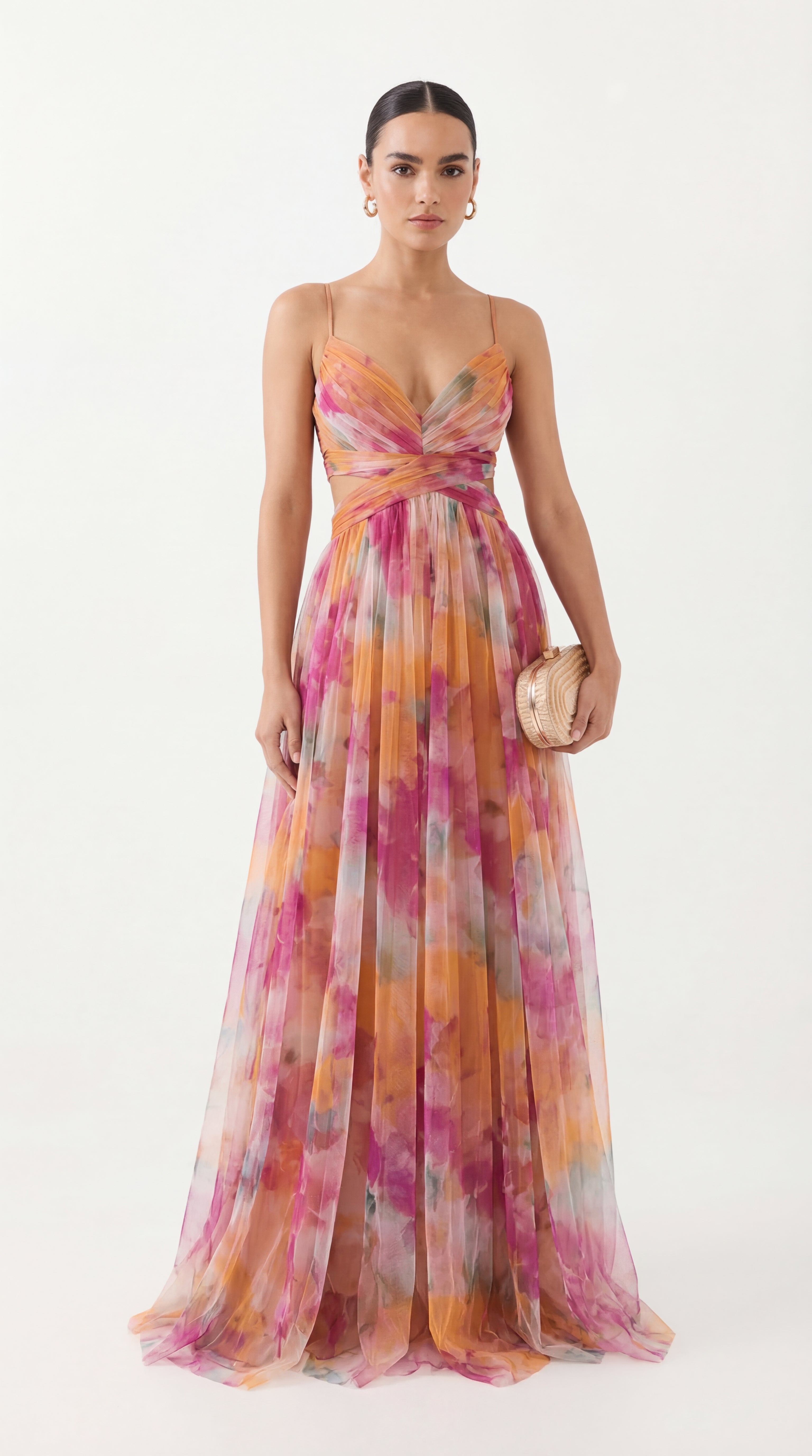 Giselle Floral Chiffon Maxi Dress