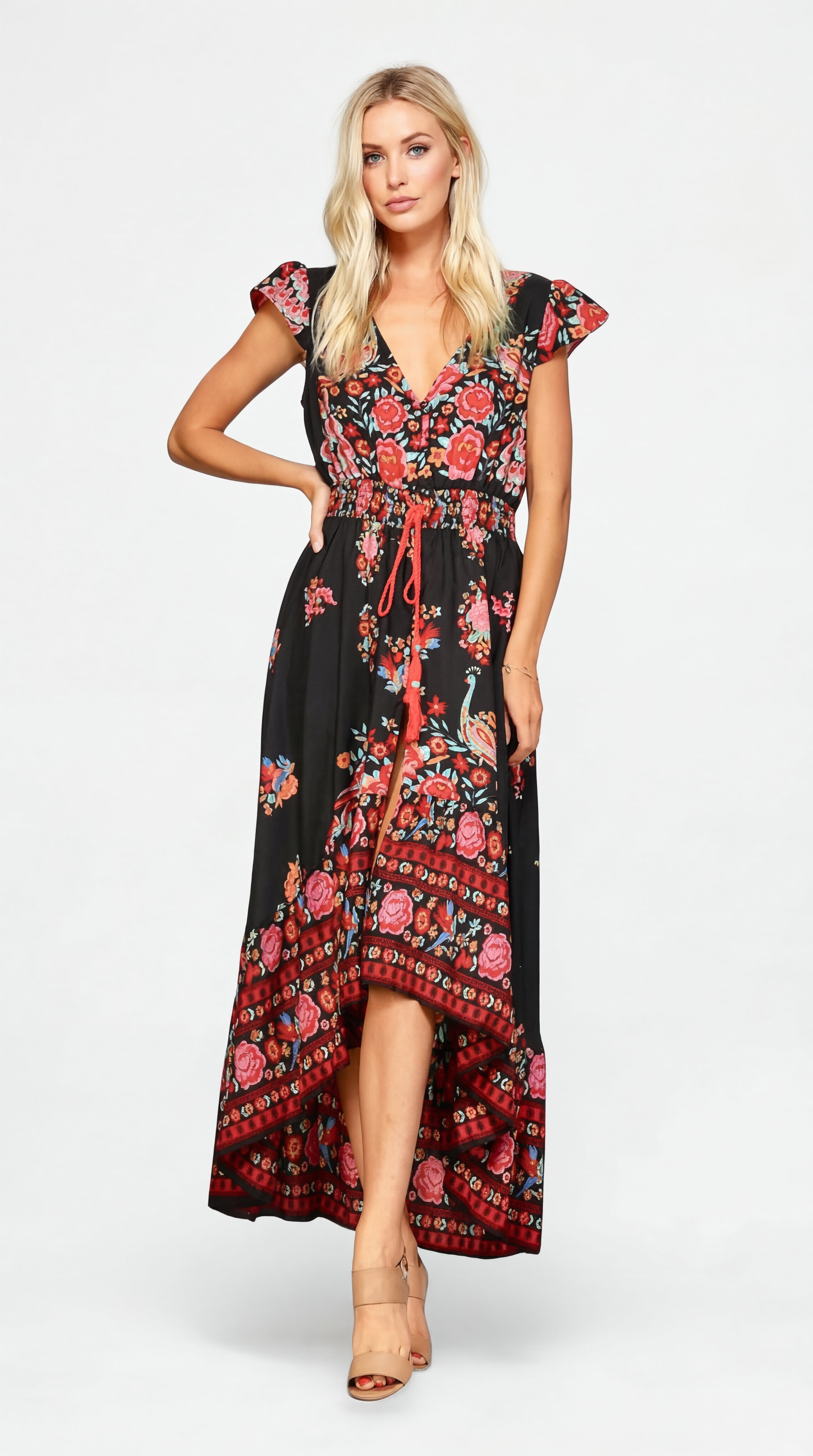 Chiara Bohemian Floral Maxi Dress