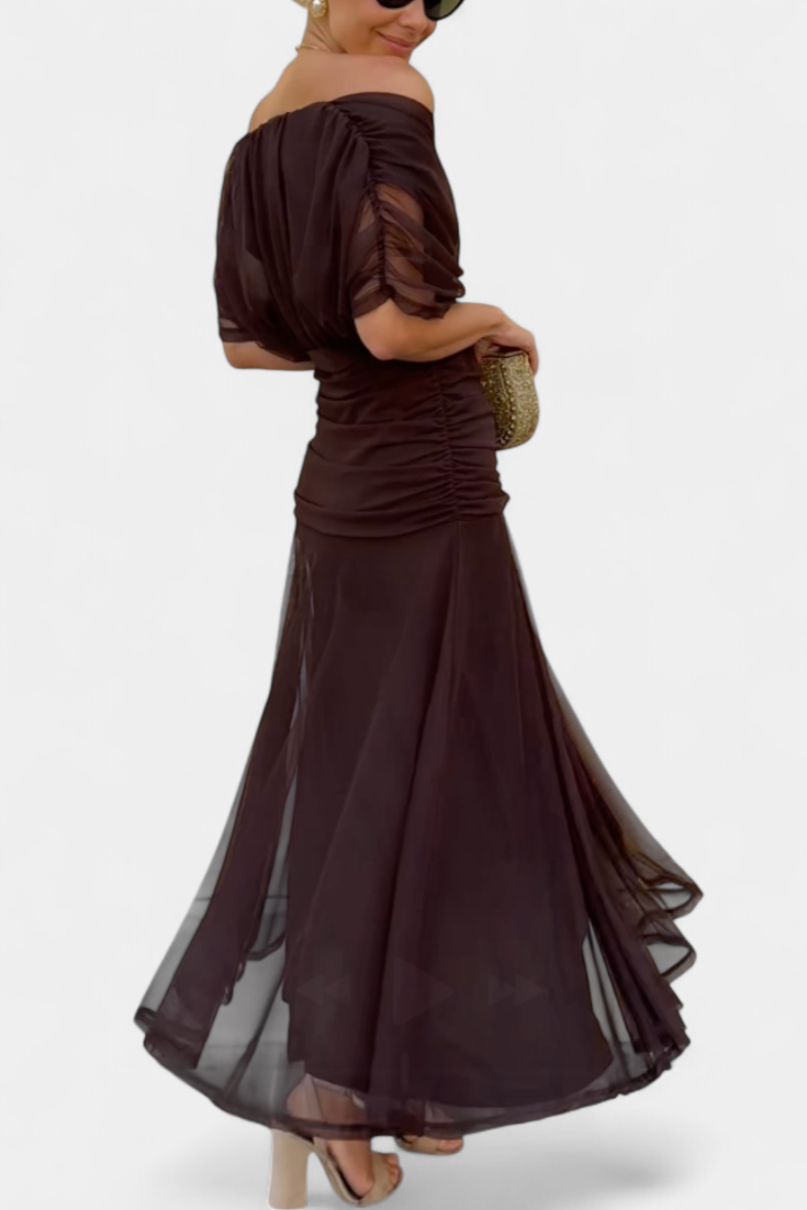 Florendra | Long Floral V-Neck Dress