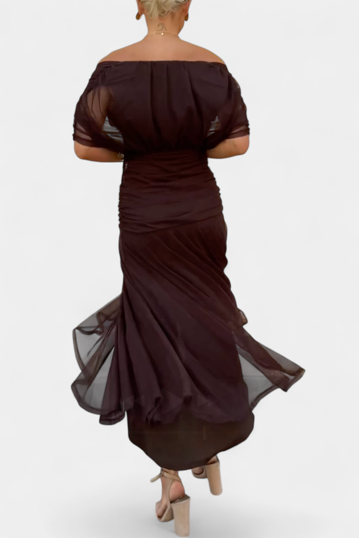 Florendra | Long Floral V-Neck Dress