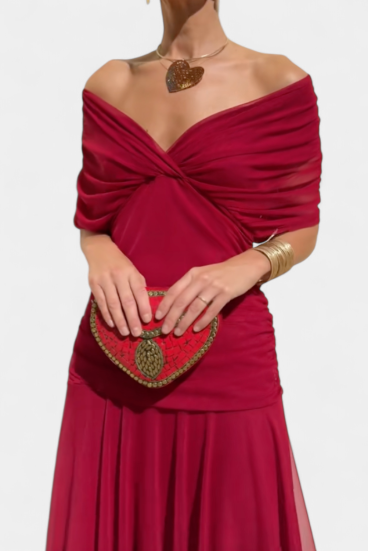 Florendra | Long Floral V-Neck Dress