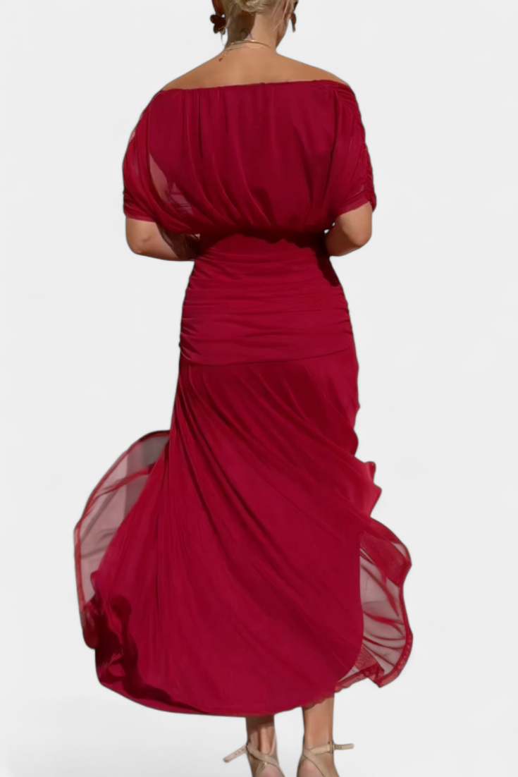 Florendra | Long Floral V-Neck Dress