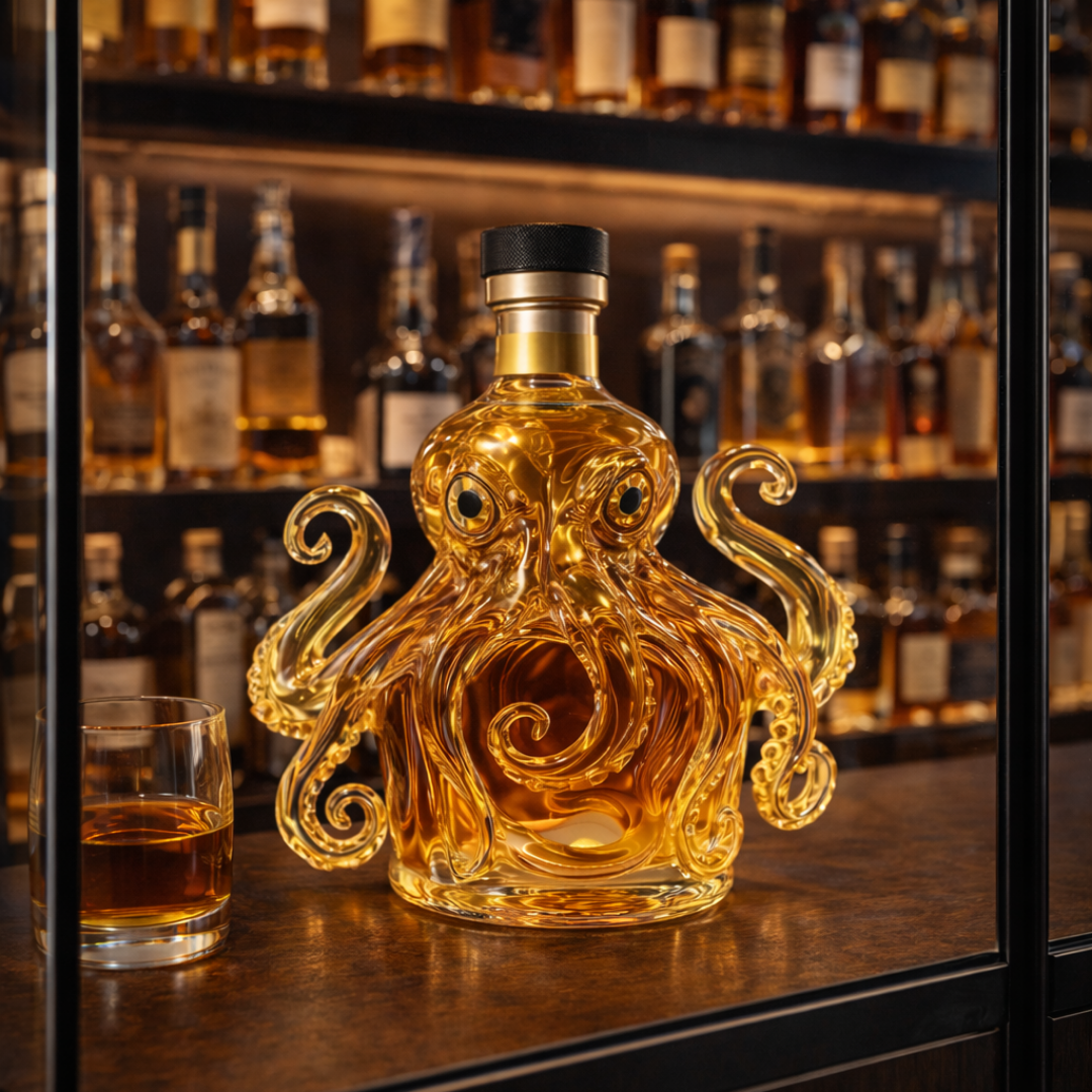 Whiskey Bottles - Octopus Edition