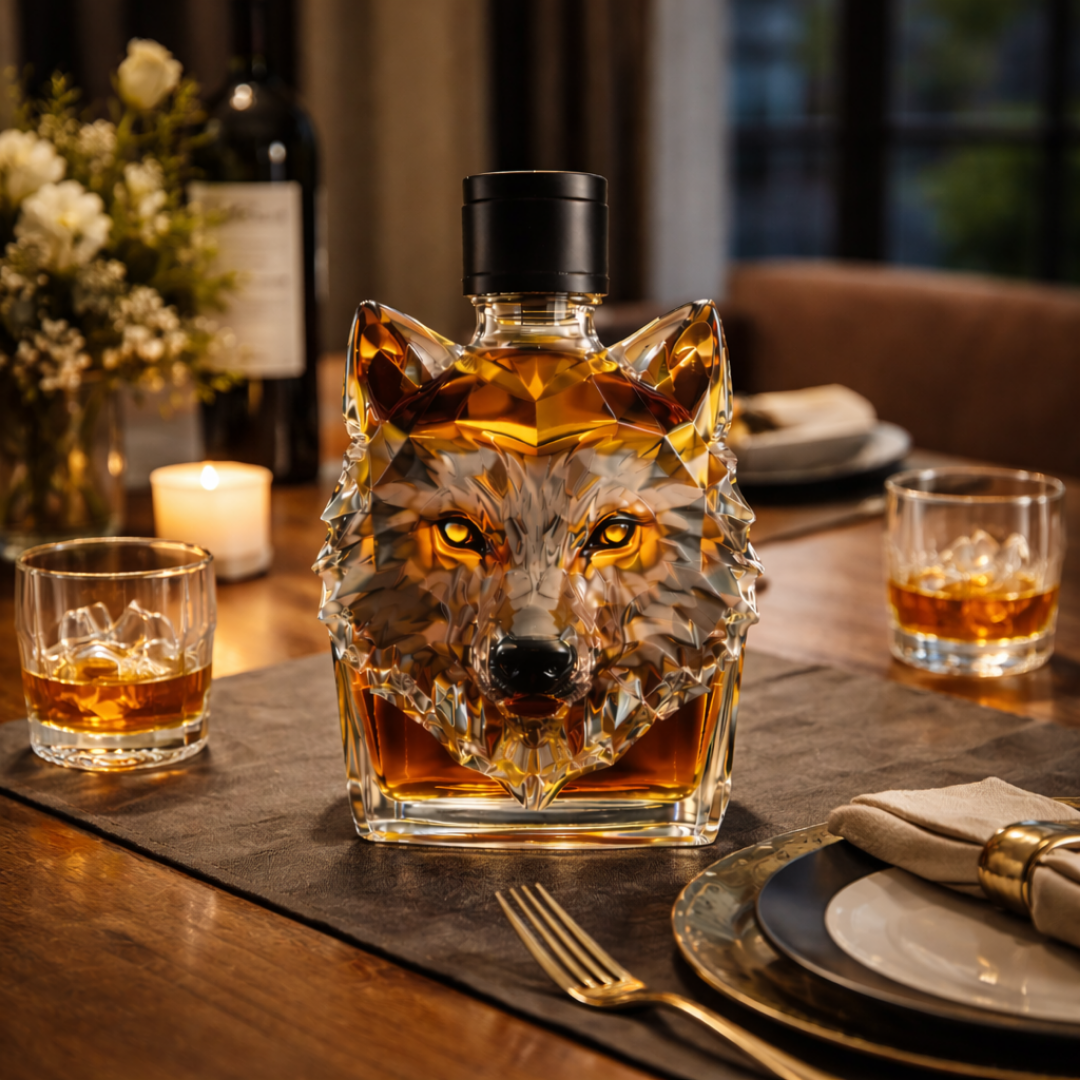 Whiskey Bottles - Wolf Edition