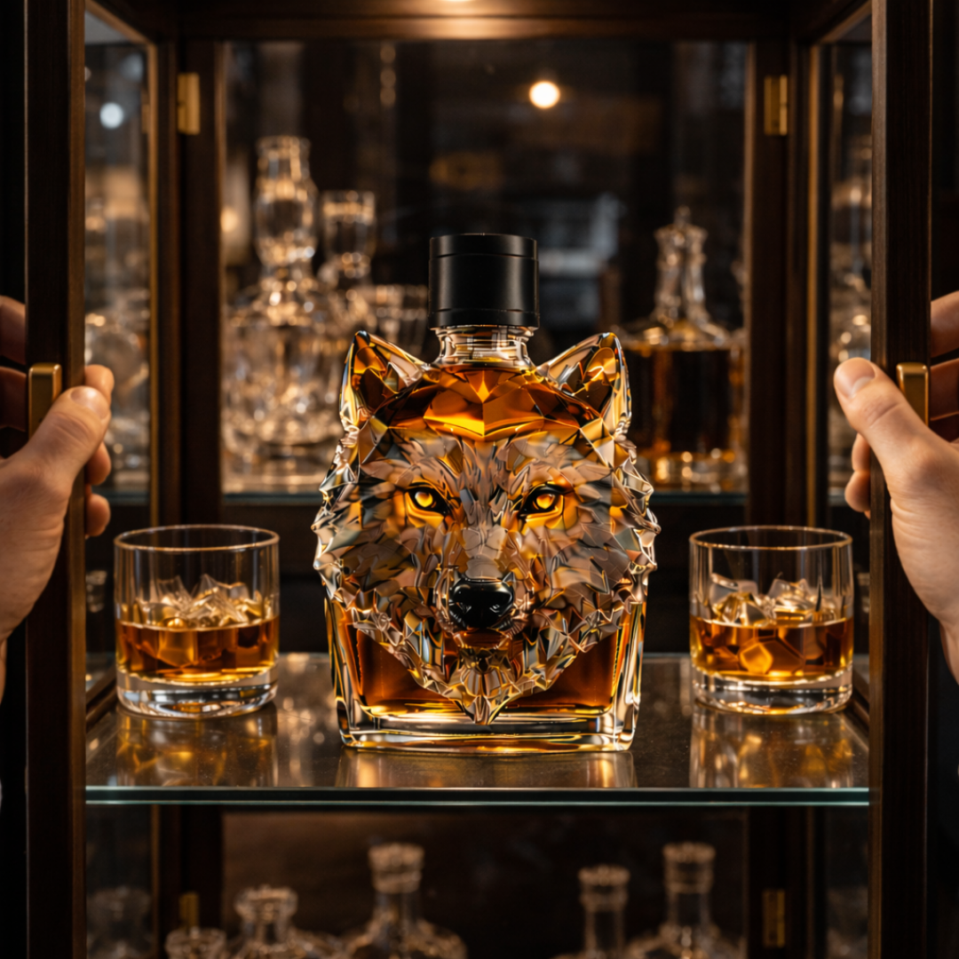 Whiskey Bottles - Wolf Edition
