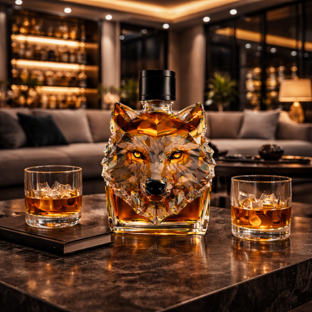 Whiskey Bottles - Wolf Edition